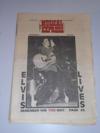 Nme 1977 August 27 Elvis Presley Sex Pistols Jam Tom Robinson Slaughter Thunders