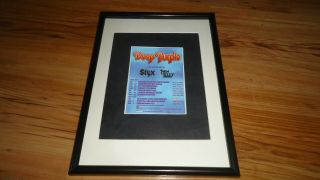 Deep Purple 2007 Tour - Framed Advert