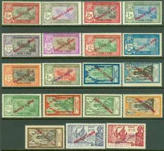 Edw1949sell : French India 1941 Scott 117 - 34 W/o 117,  123a Also 182 - 83 Cat $115