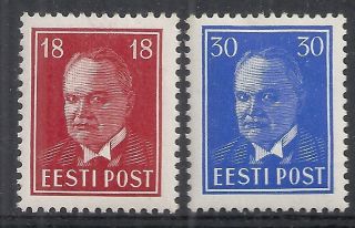 Estonia Stamps 1939 Mi 146 - 147 Mnh Vf