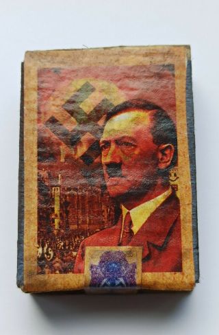 Nazi Germany Matchbox With Adolf Hitler,  Nazi Eagle And Swastika