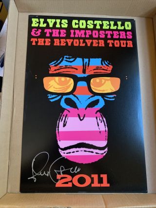 Elvis Costello Revolver Tour 2011 Signed Poster