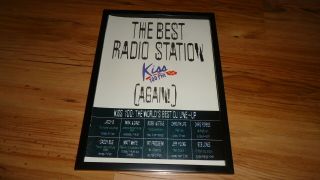 Kiss 100 Fm Radio Station - 1997 Framed Press Release Promo Advert