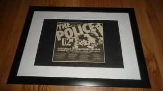 The Police/u2 Gateshead Stadium 1982 - Framed Advert