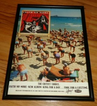 Faith No More King For A Day Framed Press Release Promo Poster