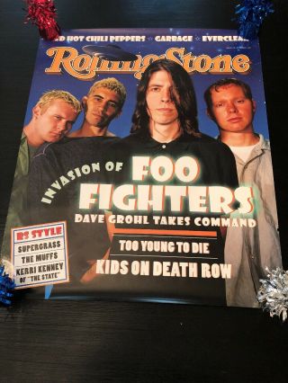 Foo Fighters - " Rolling Stone " 1995 Poster (25x30) - Vintage