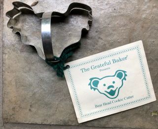 The Grateful Dead Baker Bear Head Cookie Cutter Licensed Metal 1998 Cool Man