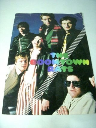 The Boomtown Rats Japan Tour Concert Program Book 1980
