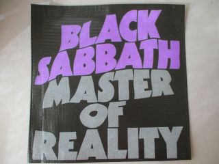 Black Sabbath " Master Of Reality " Lp Vinyl Banner Not Signed Approx.  12x12 Ozzy