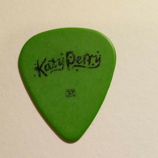 Katy Perry 2011 California Dreams Tour Guitar Pick Custom Concert Stage Green
