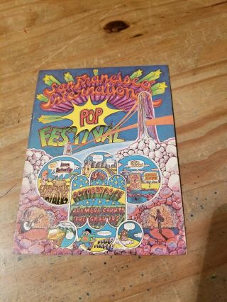 Vintage 1968 San Francisco International Pop Festival Handbill Post Card