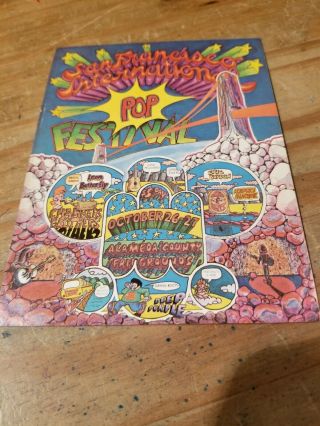 Vintage 1968 San Francisco International Pop Festival Handbill Post Card 3