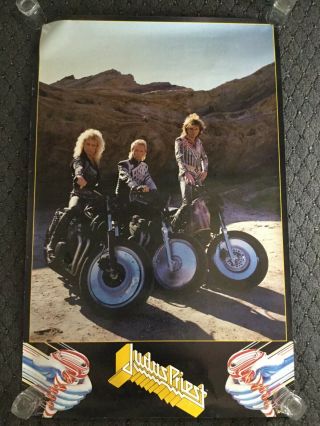 Vintage 1986 Judas Priest Turbo Lover Poster Heavy Metal
