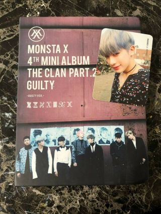 Monsta X The Clan Part.  2 Guilty (guilty Version),  Wonho Photocard