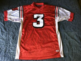 Mens Large Vintage Outkast 3 Andre 3000 Red Football Jersey