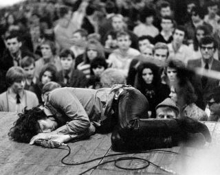 Jim Morrison Laying On Stage Concert - The Doors - 11x14” Photo