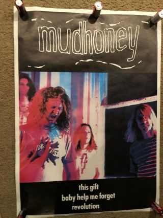 Mud Honey This Gift 7 " Promo Poster Sub Pop 1989 Shape