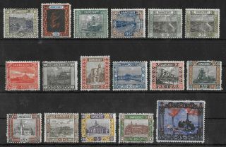 Saargebiet Germany 1921 Nh Complete Set Of 17 Michel 53 - 69 Cv €200