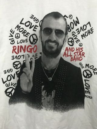 Ringo Starr & His All Star Band 2018 American Tour White Concert Shirt
