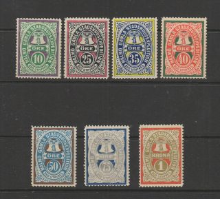 Sweden,  Malmo Early Locals,  7 Stamps Mnh