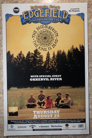 The Decemberists,  Okkervil River 2011 Concert Poster Flyer (1) 11x17