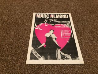(bebk41) Advert/poster 11x8 " Marc Almond : Vermine In Grmine Album & Tour