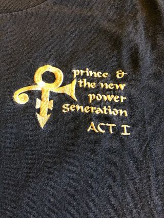 Prince And The Power Generation Concert T - Shirt Act 1 Tour 4 - 11 - 93 Sf Xl