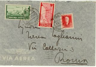 Albania 1940 Airmail Cover To Italy (37)
