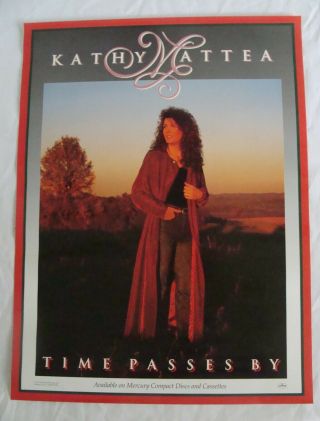 Kathy Mattea Album Poster Time Passes By Record Store Promo 1991