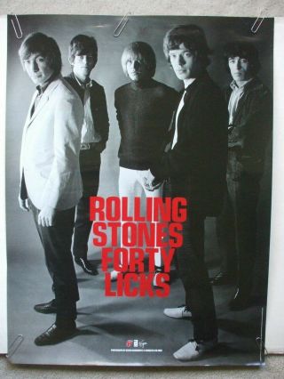 The Rolling Stones Black & White Forty Licks Promo Poster 2002 Virgin Records