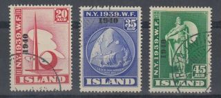 Iceland 1940 York World Fair Ovpts (x3) (id:465/d58187)