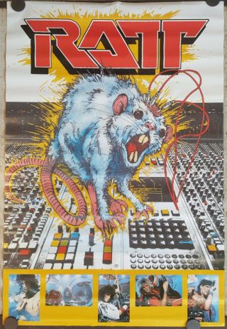 Ratt 1984 Poster Vintage.  Old Stock.