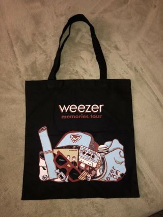 Weezer Memories Tour Tote Bag Black Rivers Cuomo Pinkerton Cruise EWBAITE 2
