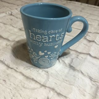 Hallmark “taking Care Of Hearts Is My Business” Mug Aqua Blue