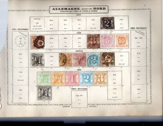 1852 - 1870 Germany 1867 Allemagne Tour Et Taxis 48 Stamps Mint/use/hinged