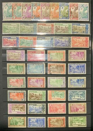 French Guiana 109 - 151 Used/mint Cv$50.  45