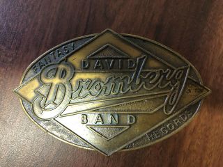 Vintage 1970s David Bromberg Band Brass Belt Buckle :: Fantasy Records