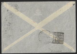LUFTHANSA CATAPULT GERMANY TO CHILE AIR MAIL COVER 1934 2