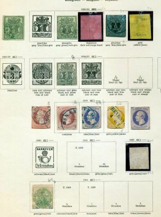 German States Hannover 1850s/60s Imperfs M&U (13 Items) ZZ 127 2