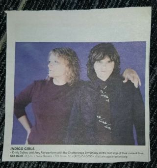 Indigo Girls 2012 First Ever Symphony Concert Chattanooga Tn Newspaper Article