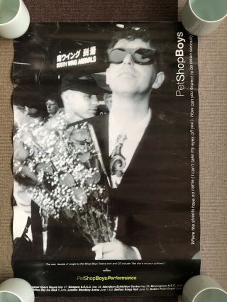 Pet Shop Boys,  Promo Poster - Where Streets Have No Name 13 " X20 ".  Frameable Size