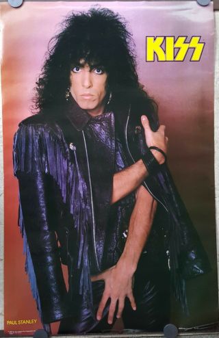 Kiss Paul Stanley 1985 Poster Approx 22 X 34
