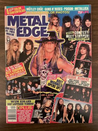 Metal Edge December 1988 Featuring Metallica,  Guns N’ Roses,  Poison,  Motley Crue