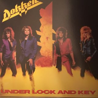 Dokken 1985 Under Lock And Key 12x12 Promo Flat Poster 2 - Sided