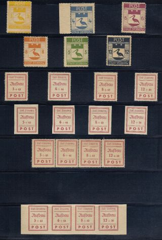 1945/46 - Local Issue,  " Storkow - Strausberg " Mint/,  Complet Set