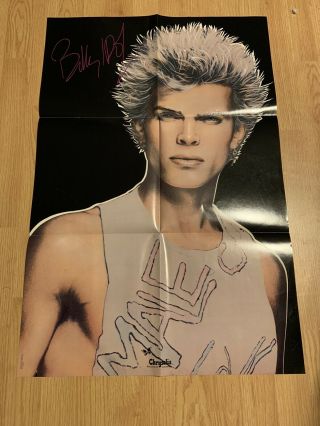 1983 Billy Idol Poster Chrysalis Records 33 X 22