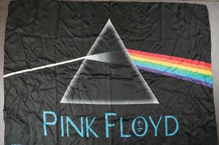 Authentic Pink Floyd Dark Side Of The Moon Silk Like Fabric Poster Flag