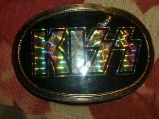 Kiss Pacifica Black Prism Belt Buckle 1977 With Damage