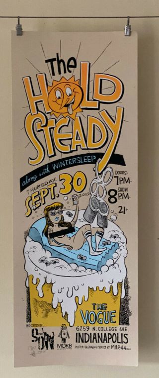 The Hold Steady Screen Print Show Poster | The Vogue 2010 Indianapolis,  In