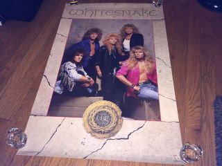 Whitesnake " 1987 Lineup " Vintage Promo Poster_pop/hair Metal_david Coverdale